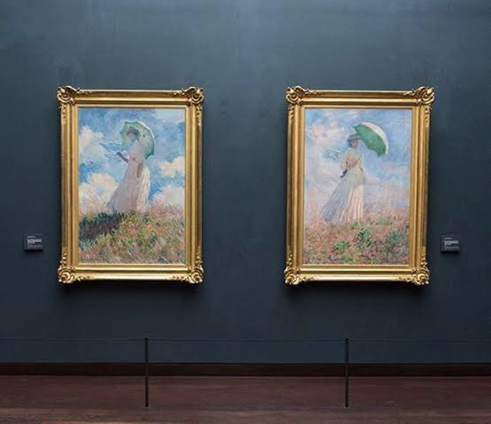 Woman with a Parasol Turned to the Right and Woman with a Parasol Turned to the Left at the Musée d'Orsay