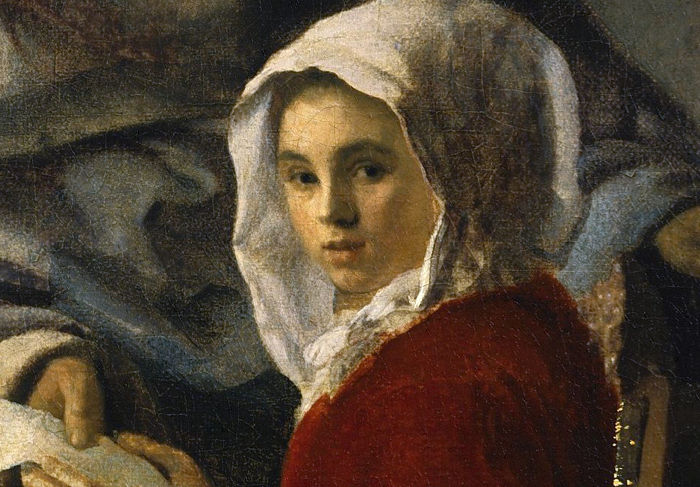 chica interrumpida en su musica vermeer