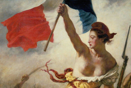 La Libertad Guiando al Pueblo de Eugène Delacroix