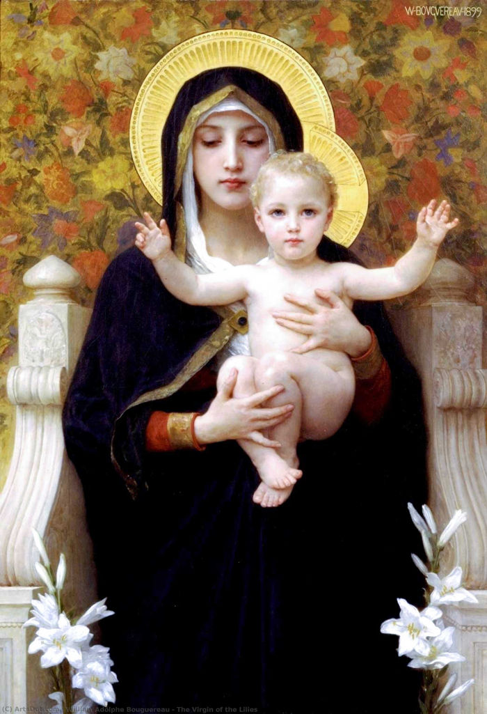 unamadresiempre1 virgen de los lirios bouguereau